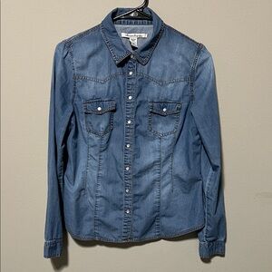 American Rag Light Blue Denim Button-Up Shirt